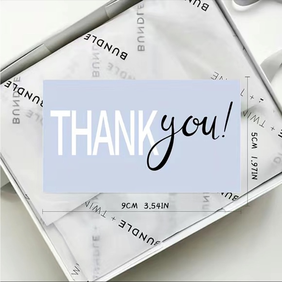 50 Cards Thank You Cards 2.1” X 3.5” - Picture 3 of 3